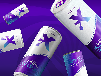 X7 Energy Drink bottle can drink energy flavours gradient packaging