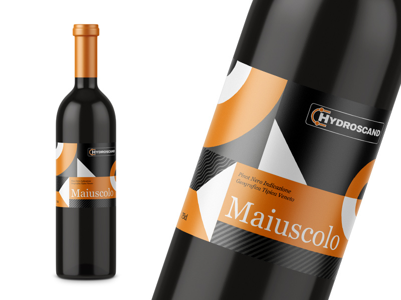 Wine Label clean bottle winery packaging shapes label wine hydroscand
