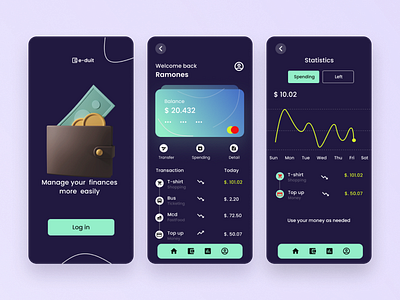 spending money app design graphic design ui ux