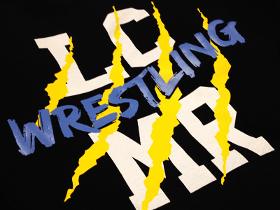 LCMR Wrestling Print logo screen print t shirt