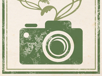 Photo Card - Detail camera distressed icon print