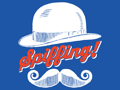 Spiffing! design logo t shirt typography