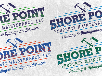 Shore Point Color Variations design logo typography