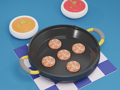 3D Food Illustration