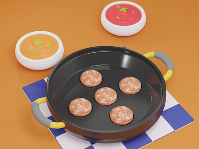 3D Food  Illustration
