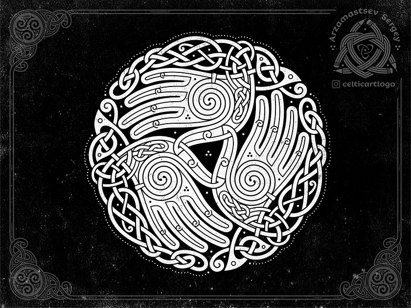 the Oath - triskelion hands knotwork by Sergey Arzamastsev on Dribbble