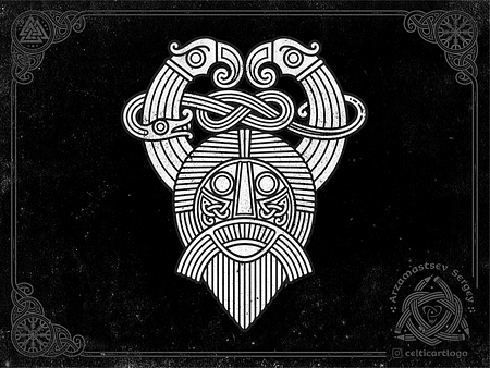 God mask, crows and snake by Sergey Arzamastsev on Dribbble