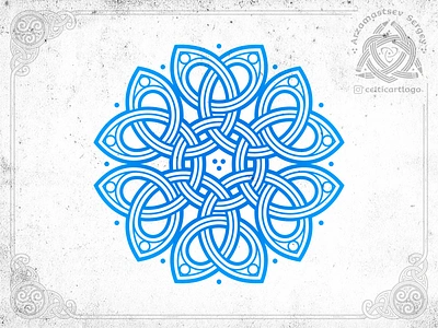 Snowflake knotwork branding celtic celticartlogo design graphic design illustration irish irish dance knot knotwork logo ornament snowflake winter