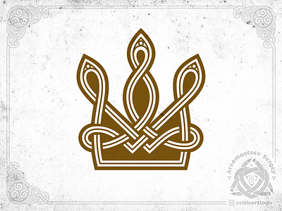 Crown branding celtic corona crown design diadem graphic design irish knot knotwork logo ornament