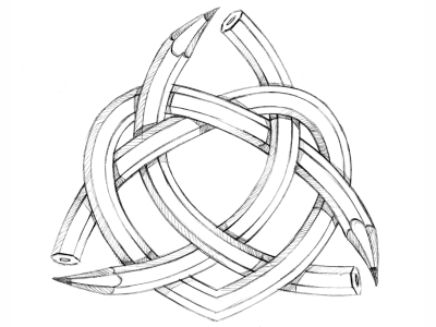 Celtic Pencil Sketch celtic irish knot ornament pencil sketch