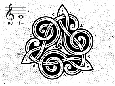 Celtic Treble clef celtic clef knot music ornament treble