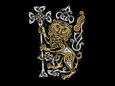 Vladimir Emblem celtic coatofarms emblem irish ornament pencil vladimir