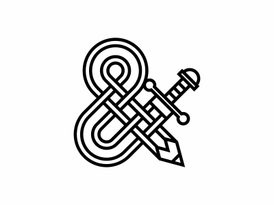 Pencil Sword Ampersand ampersand celtic pencil sword