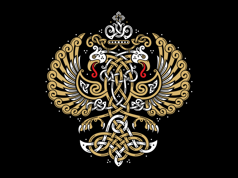 Celtic Two Headed Eagle by Sergey Arzamastsev on Dribbble