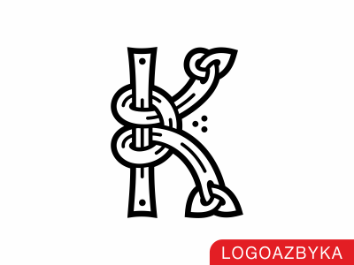 K / Knot / Logoazbyka celtic icon k knot line logo logoazbyka logobaker mark