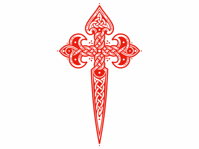 Cross Of Saint James celtic cross irish knot knotwork ornament santiago stjames