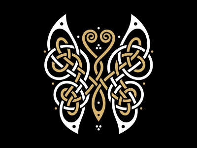 Celtic Butterfly butterfly celtic irish knot line ornament tattoo