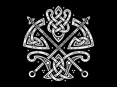 Celtic Axes axe celtic irish knot ornament viking