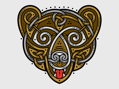 Celtic Bear animal bear celtic muzzle irish knot ornament