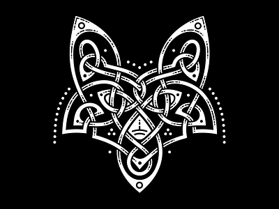 Celtic Fox animal celtic fox knot ornament