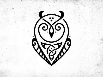 Celtic Owl celtic logo ornament owl