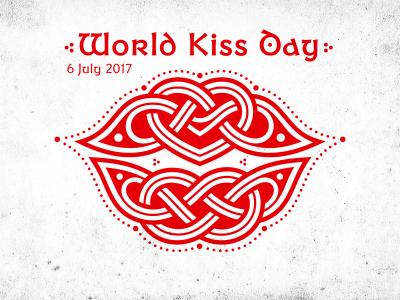 World Kiss Day celtic kiss kissday lips
