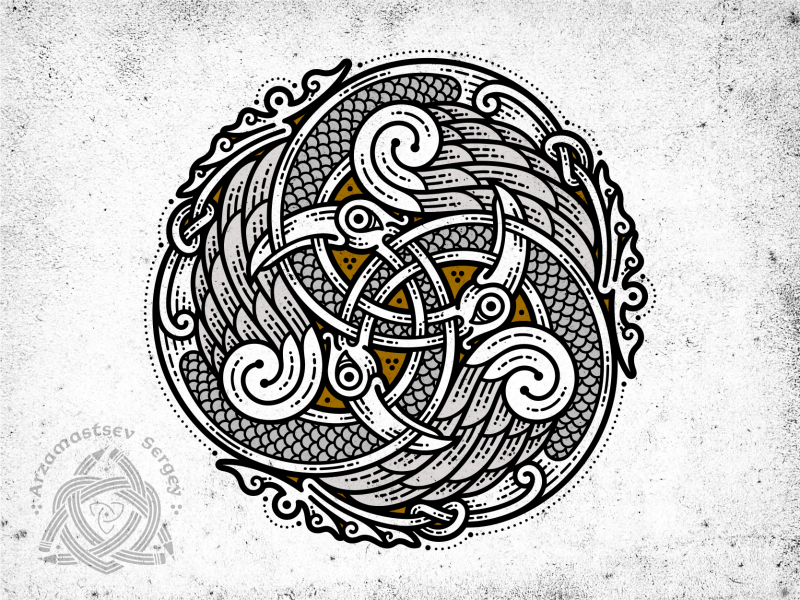 Celtic triquetrum Birds by Sergey Arzamastsev on Dribbble