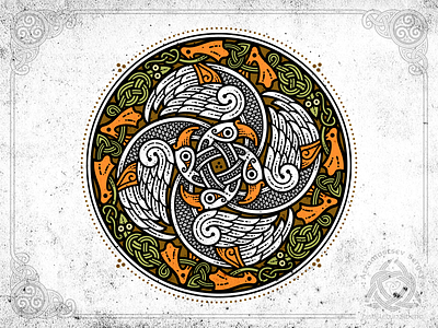 Goose And Snake celtic goose knot knotwork ornament snake