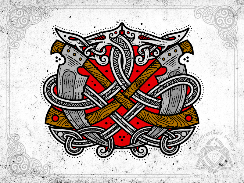 Scythe and snakes by Sergey Arzamastsev on Dribbble