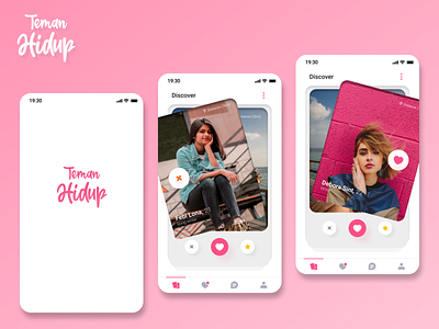 "Teman Hidup" dating app app branding design icon typography ui ux vector