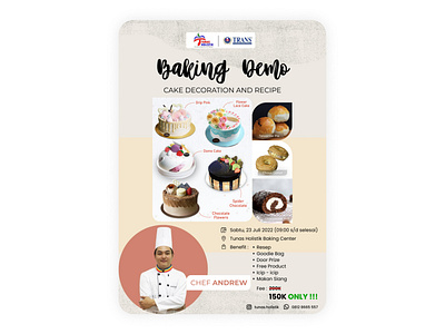 Poster Baking Demo Trans 3d animation branding design graphic design illustration logo motion graphics poster event ui vector