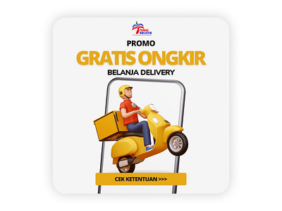 Poster Promo Gratis Ongkir 3d animation branding freeongkir gratisongkir graphic design logo motion graphics ui