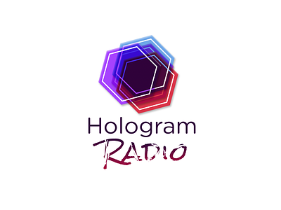 Hologram Radio - Light Logo branding