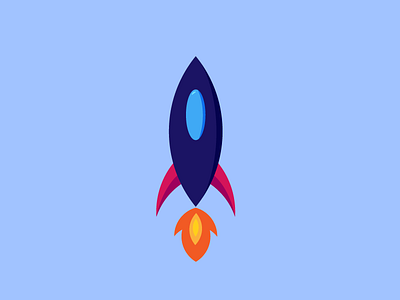Rocketship logo branding dailylogochallenge design graphic design icon illustration logo logomark rupal.design rupaldesigns vector