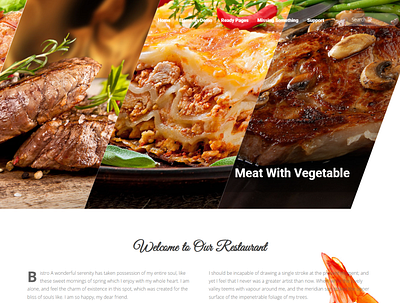 Food Landing Page design elementor elementor pro elementor website illustration logo responsive website website website design wordpress