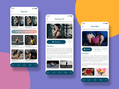 Fitness Mobile App UI