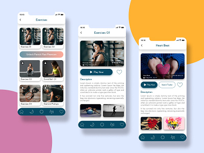 Fitness Mobile App UI by MD ZAHIDUL HOSSAIN on Dribbble