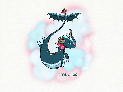 Little circus dragon 2d 2dart art character characterdesign childrenart childrendragon childrenillustration circus circusdragon cutedragon digitalart dragon dragons freelanceartist illustration photoshopart photoshopartist smaugust2021 striberga