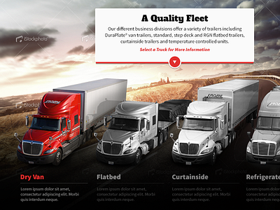 Trucking Experience - Select Vehicle Alternate hover large light truck trucking typography web