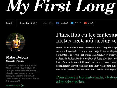 40 X 200 Article Preview WIP, Author Meta article author contrast design large meta profile social typography web