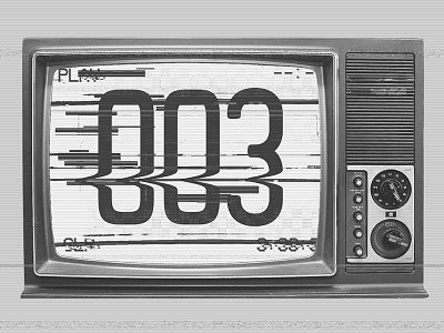 Edition 003 80s glitch grayscale illustration scanlines television tv vhs vintage