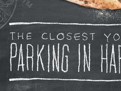 Park the Car in Harvard Yard chalk design hand lettering ingredients pizza web