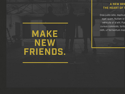 Make New Friends. dark typography web