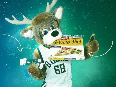 Unused Milwaukee Bucks Pizza Promo