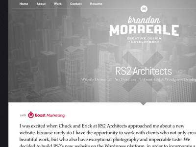 Portfolio Redesign 2012 | Project personal portfolio website