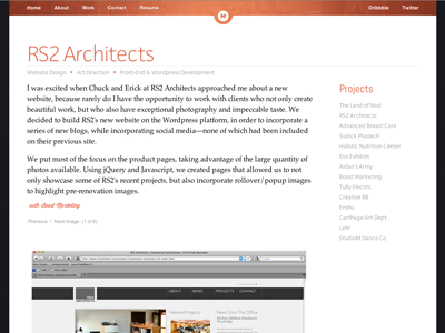 Portfolio Redesign 2012 | Project personal portfolio website wip