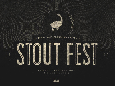 Goose Island Stout Fest 2012 | Poster WIP beer branding chicago goose island logo poster print texture