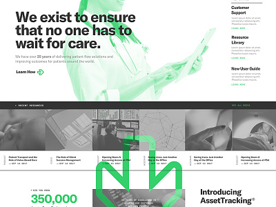 TeleTracking Concept Design design green grilli monospace overlay typography web