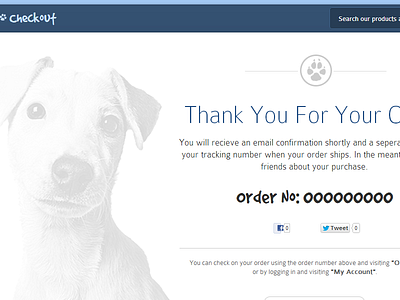 Web Shop / Thank You WIP cart checkout design dogs ecommerce order shopping thank you typography web design
