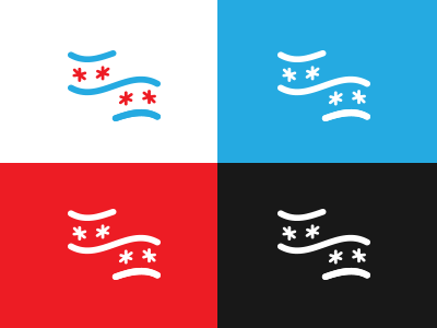 Refined Chicago Flag Icon